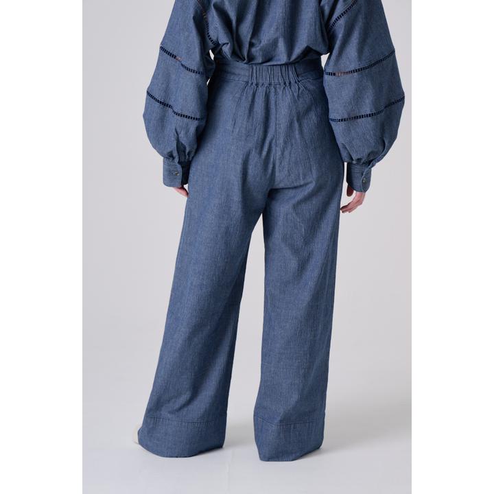 LADDER LACE DENIM PT