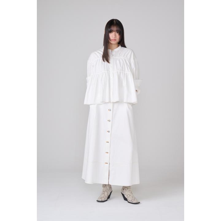 BUTTON PANEL LONG SKIRT