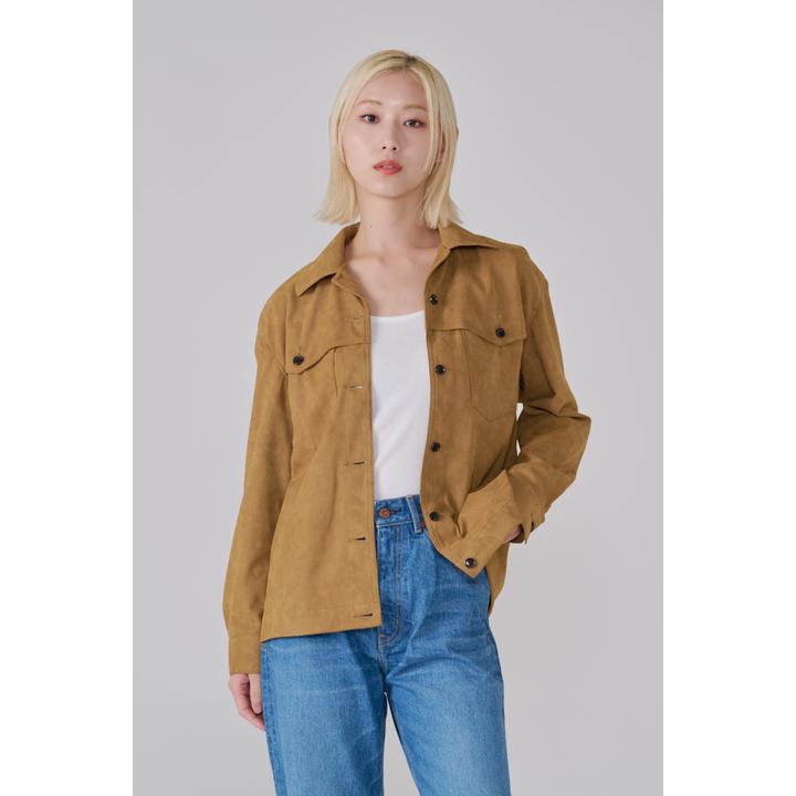 FAUX SUEDE SHIRT JACKET