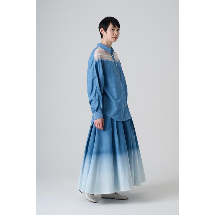FADE DENIM FLARE SK