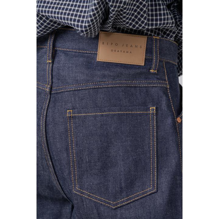 DOUBLE KNEE DENIM CURB TROUSER (KUR)