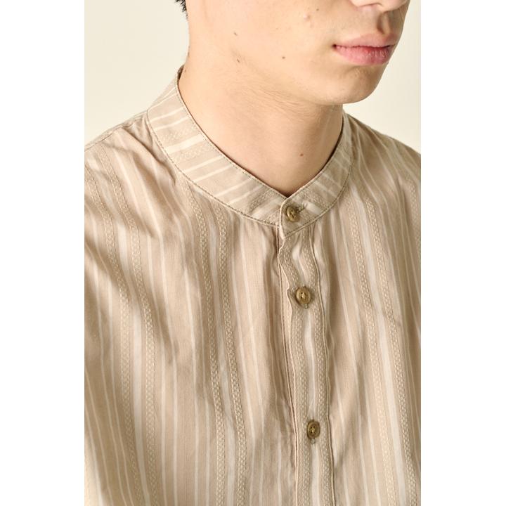 HENRY STRIPE THREE-QUARTER SLEEVES SHIRT