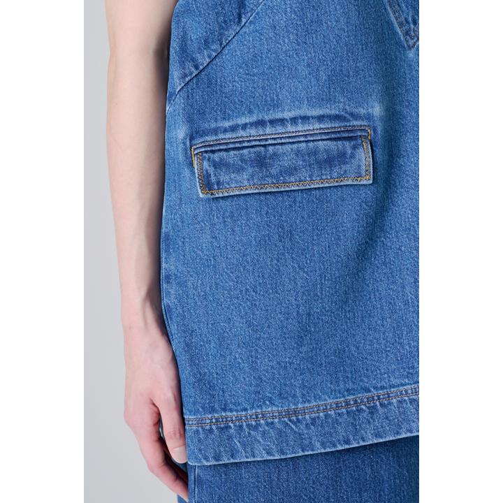 DENIM V-NECK VEST