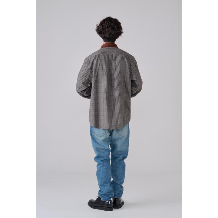 SUEDE COLLAR SHIRT