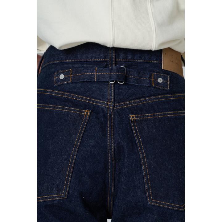 PULL UP EMBROIDEERY DENIM TROUSER